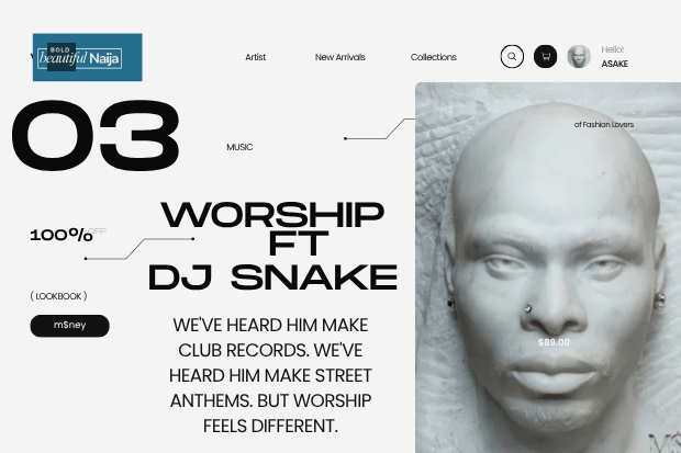 Asake and DJ Snake Worship collaboration visual showing cinematic stadium-scale Afrobeats and EDM fusion performance concept.