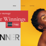 A smiling Nigerian reality TV winner against a vibrant yellow background with a Bold Beautiful Naija branding banner.
