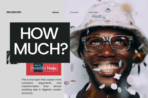 Bold Beautiful Naija guide header graphic titled How Much Should Nigerian Creators Charge for Sponsorship Deals, featuring an analytical framework for influencer rate card strategies.