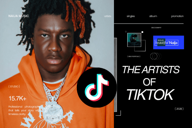 Bold Beautiful Naija guide hero banner showing Nigerian artists using TikTok mini-campaigns to bypass traditional radio and music gatekeepers.